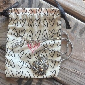 Brighton Grateful Heart Silver Pendant Necklace NWT